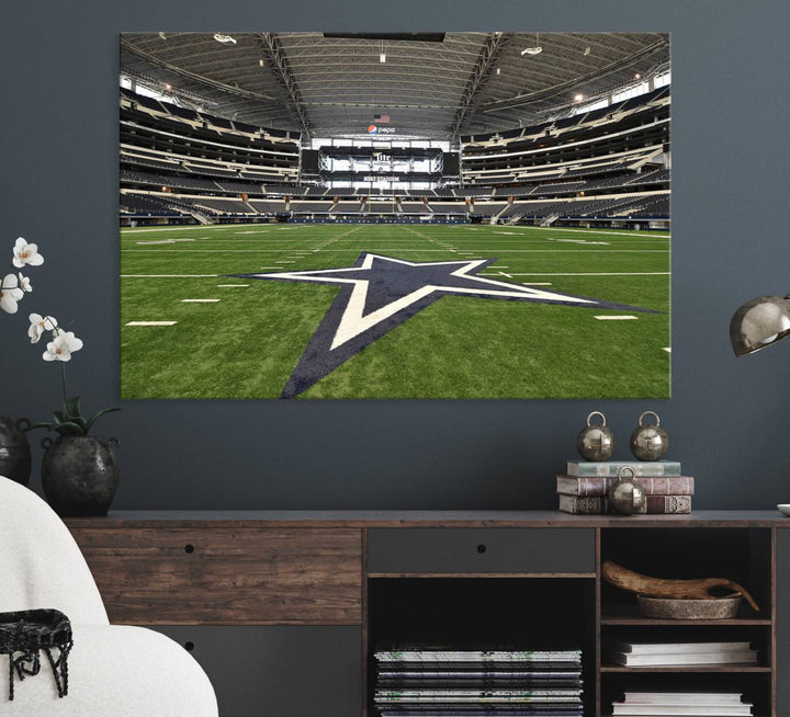 Dallas Cowboys Football Team Print - Arlington AT&T Stadium Wall Art Canvas Print