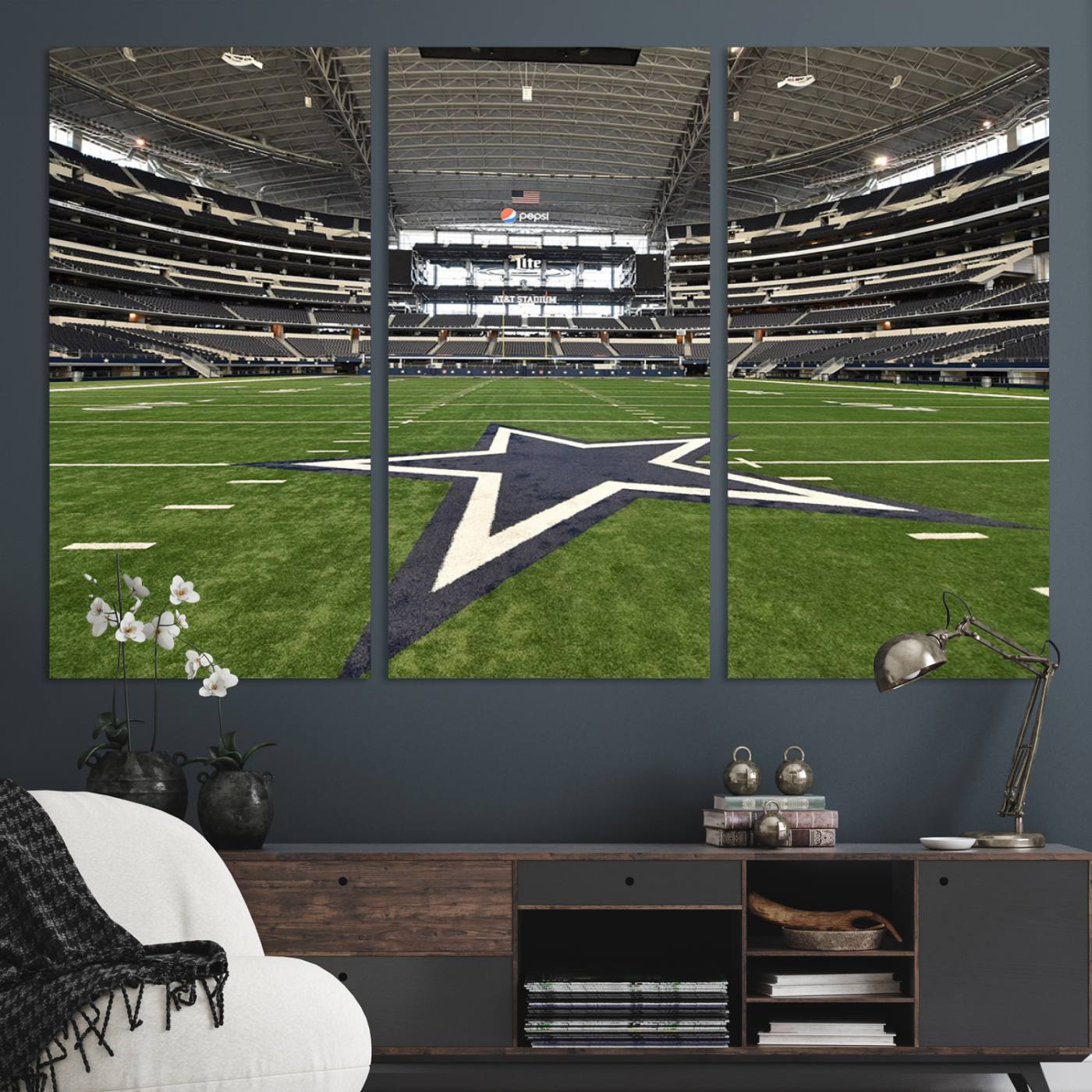 Dallas Cowboys Football Team Print - Arlington AT&T Stadium Wall Art Canvas Print