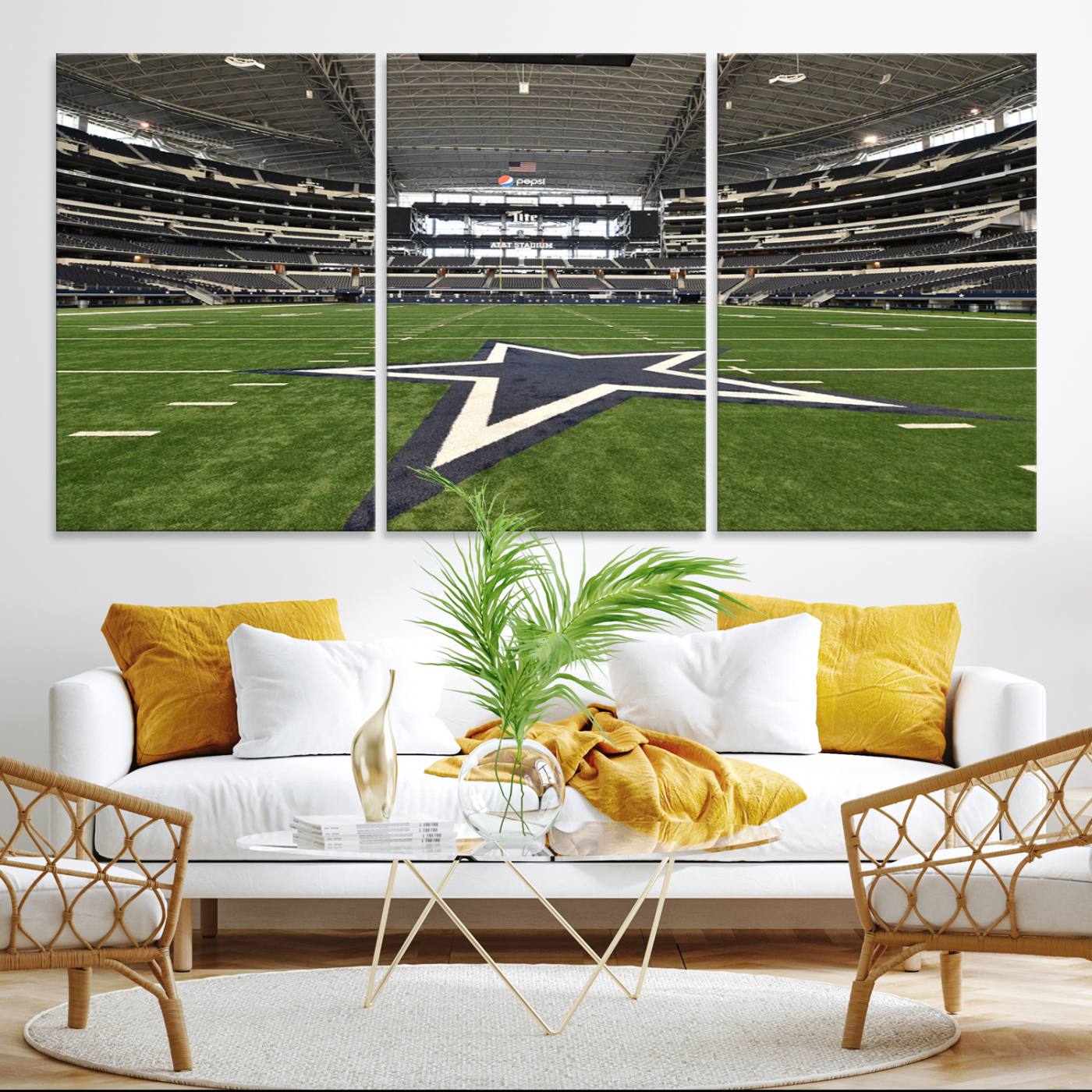 Dallas Cowboys Football Team Print - Arlington AT&T Stadium Wall Art Canvas Print