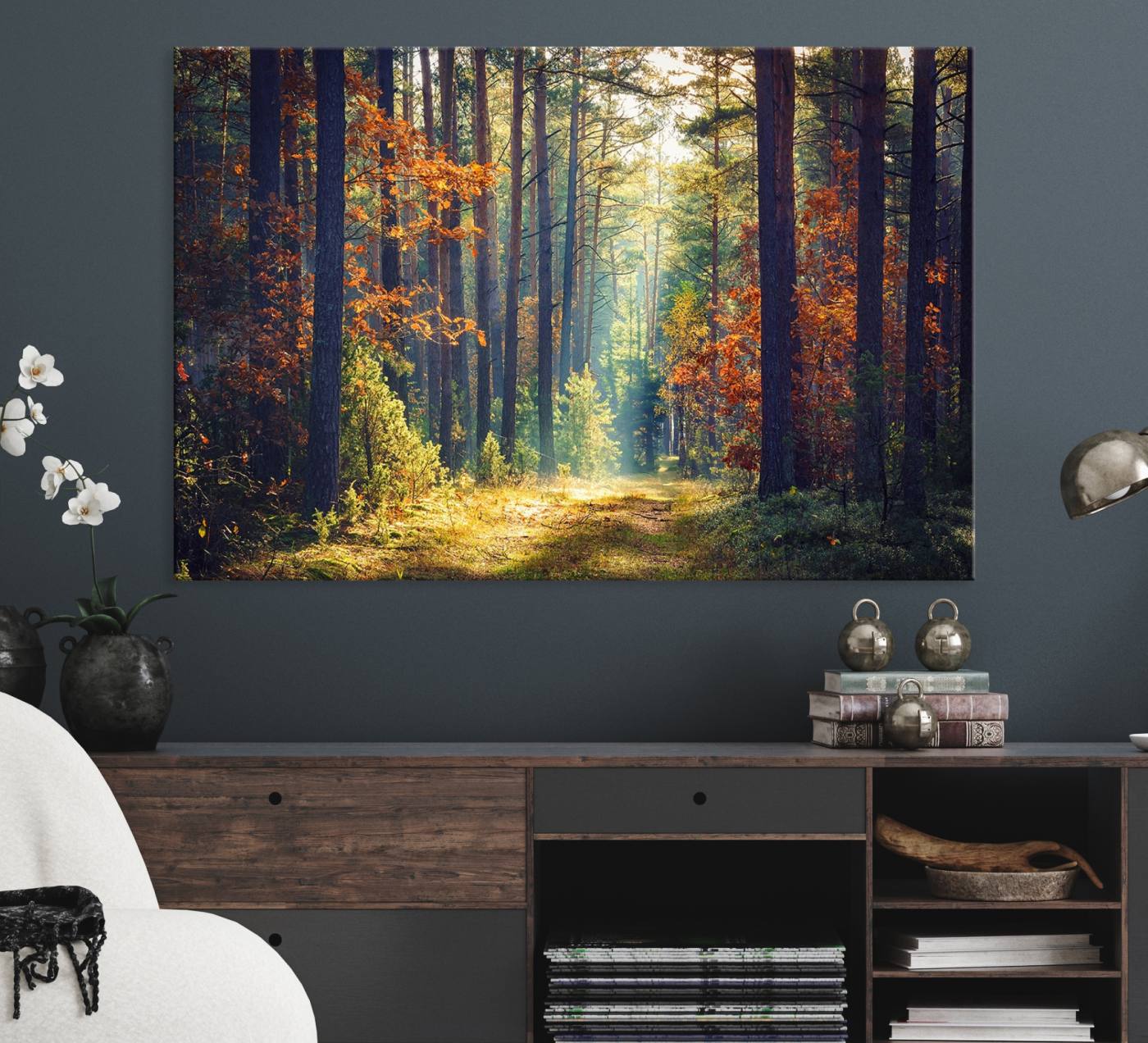 86249-MGV-CV-36X24-Dark Forest Wall Art Canvas Print