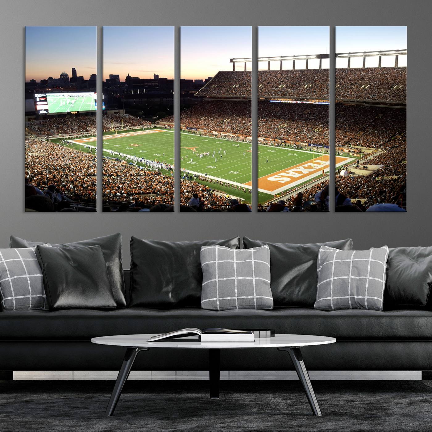 11455-MGV-CV-36X24-Darrell K Royal-Texas Memorial Stadium Canvas Wall Art - Texas Longhorns Football Match