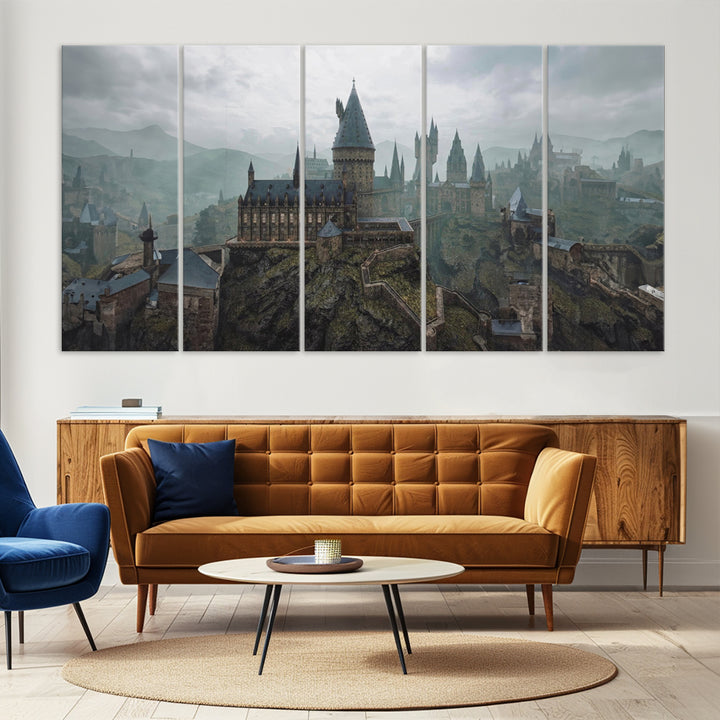 39824-MGV-CV-36X24-Disney Castle Wall Art Canvas Print, Living Kids Home Room Decor Art Print