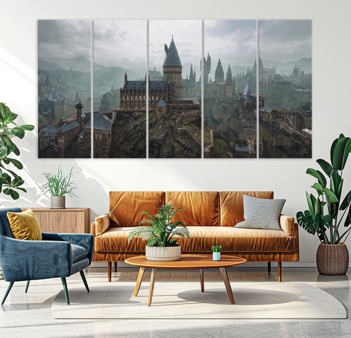 39824-MGV-CV-36X24-Disney Castle Wall Art Canvas Print, Living Kids Home Room Decor Art Print