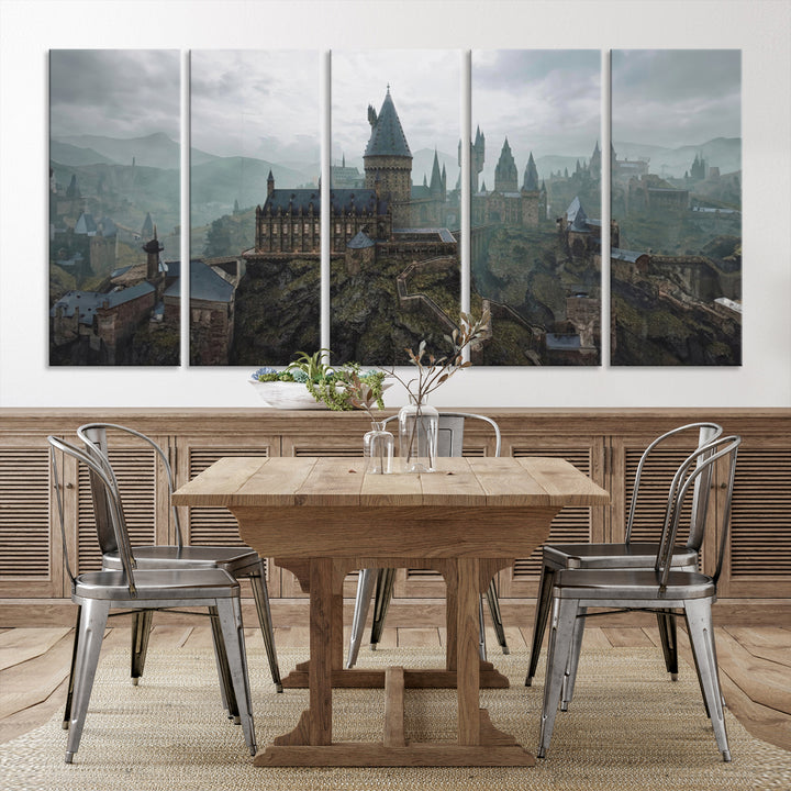 39824-MGV-CV-36X24-Disney Castle Wall Art Canvas Print, Living Kids Home Room Decor Art Print