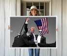 Donald Trump Assassination Attempt Wall Art Print, Trump Historic Footage - Iconic Reaction by Trump - A Unique Gift for Supporter