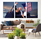 Donald Trump Assassination Attempt Wall Art Print, Trump Historic Footage - Iconic Reaction by Trump - A Unique Gift for Supporter