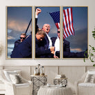 Donald Trump Assassination Attempt Wall Art Print, Trump Historic Footage - Iconic Reaction by Trump - A Unique Gift for Supporter