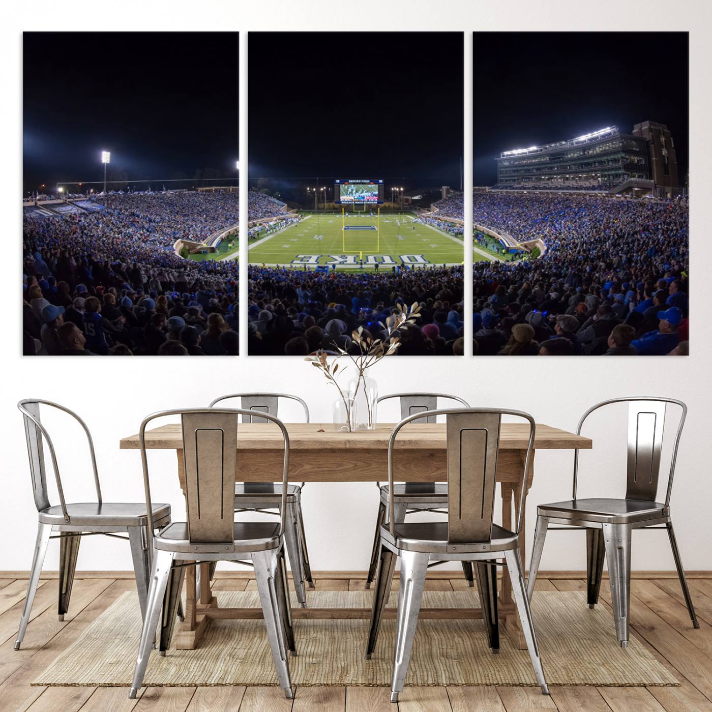 21070-MGV-CV-36X24-Duke University Blue Devils Football Team Print - Durham Wallace Wade Stadium Wall Art Canvas Print