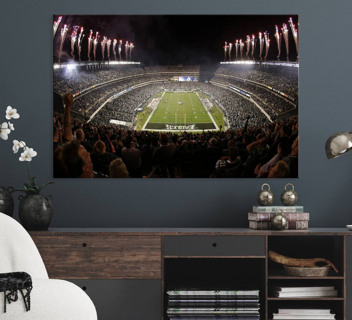 Eagles Field Stadium Wall Art - Philadelphia Eagles Football Team Print - Philadelphia Lincoln Financial Field Stadium Wall Art Canvas Print