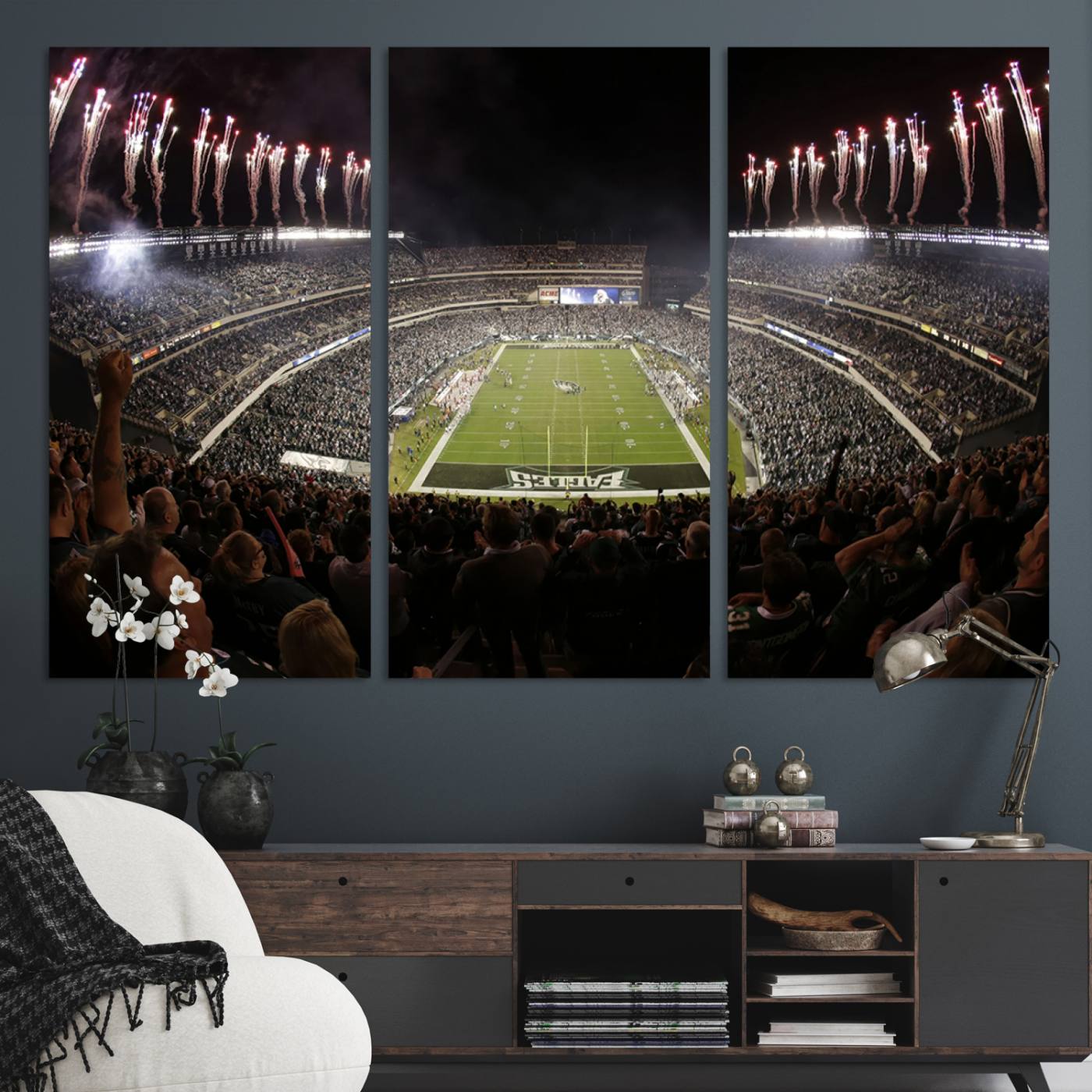 Eagles Field Stadium Wall Art - Philadelphia Eagles Football Team Print - Philadelphia Lincoln Financial Field Stadium Wall Art Canvas Print