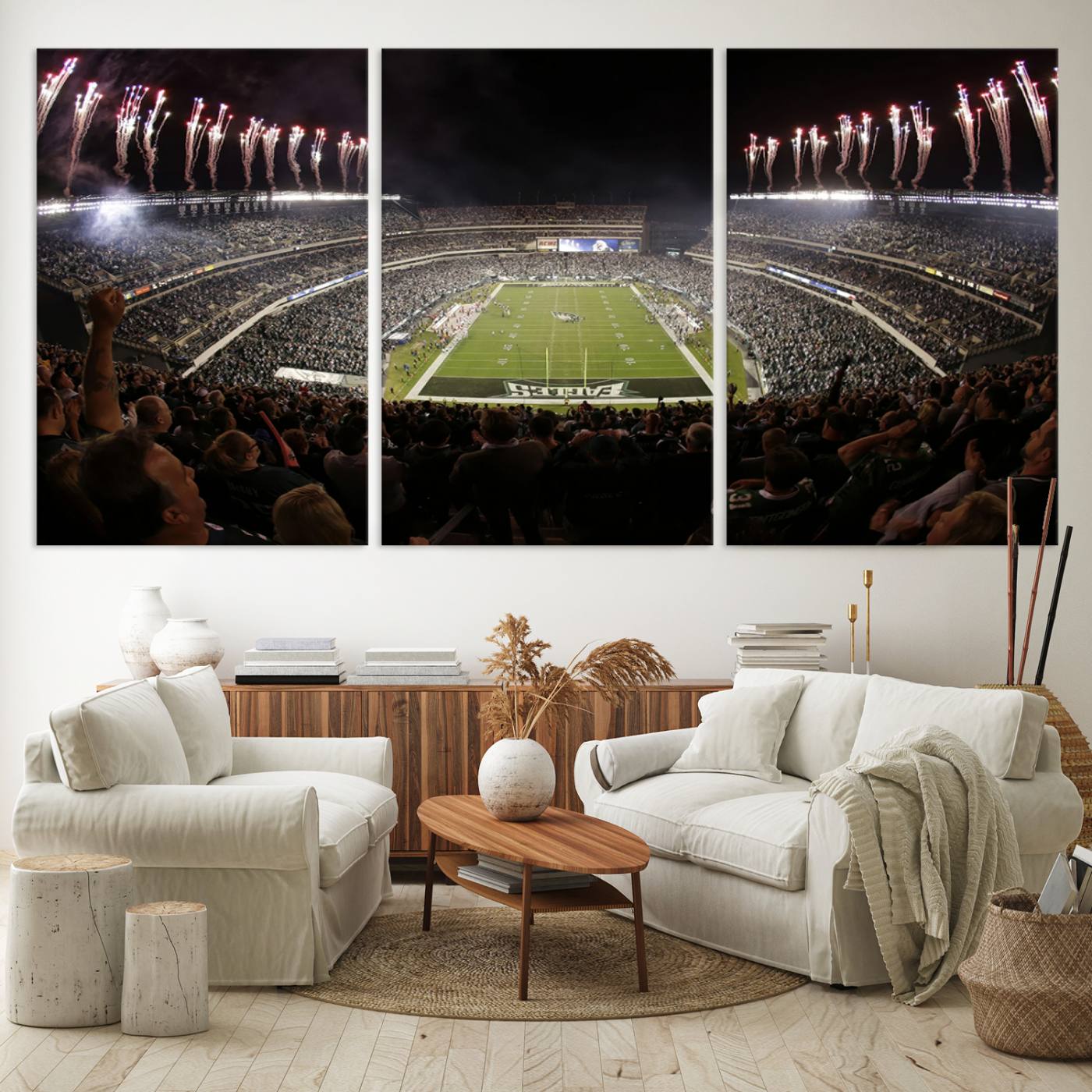 Eagles Field Stadium Wall Art - Philadelphia Eagles Football Team Print - Philadelphia Lincoln Financial Field Stadium Wall Art Canvas Print