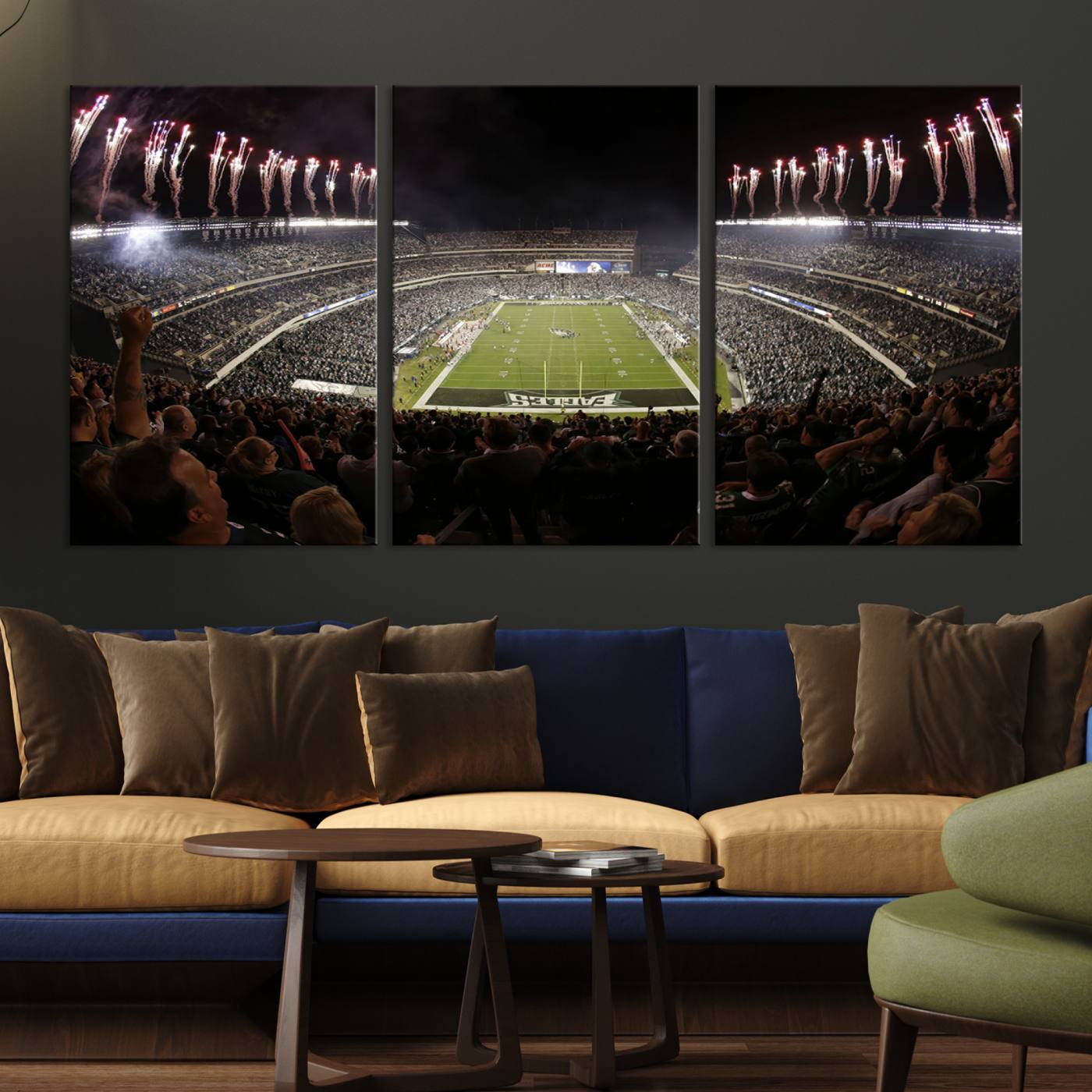 Eagles Field Stadium Wall Art - Philadelphia Eagles Football Team Print - Philadelphia Lincoln Financial Field Stadium Wall Art Canvas Print