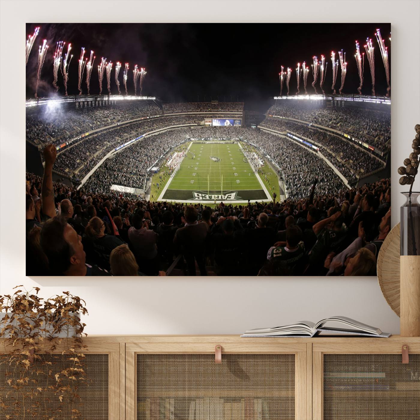 Eagles Field Stadium Wall Art - Philadelphia Eagles Football Team Print - Philadelphia Lincoln Financial Field Stadium Wall Art Canvas Print