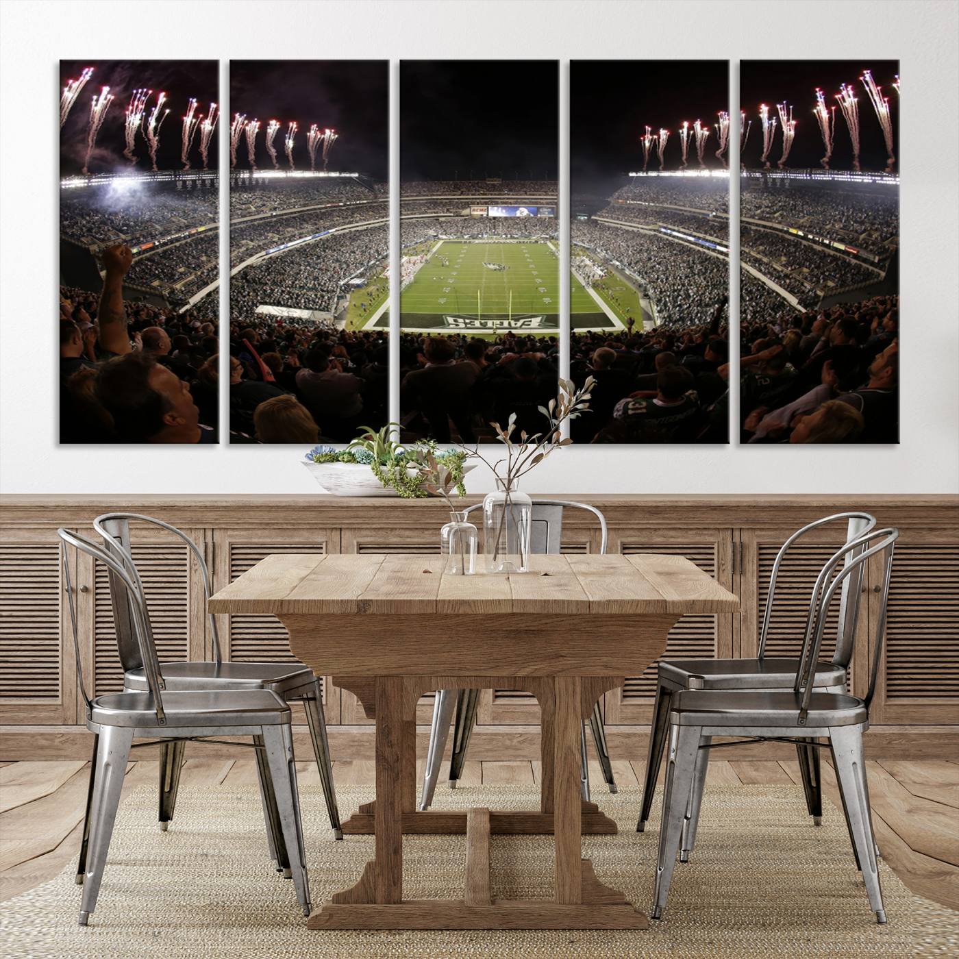 70773-MGV-CV-36X24-Eagles Field Stadium Wall Art - Philadelphia Eagles Football Team Print - Philadelphia Lincoln Financial Field Stadium Wall Art Canvas Print