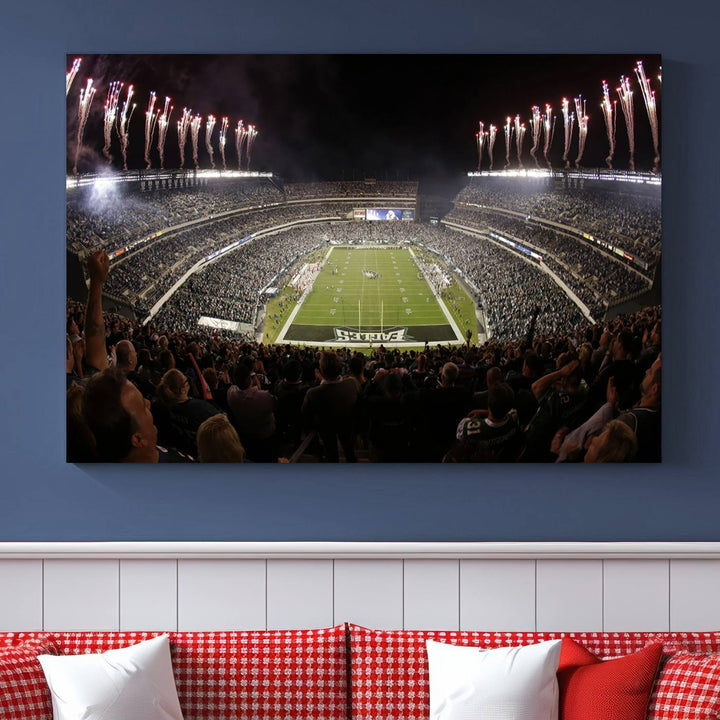Eagles Field Stadium Wall Art - Philadelphia Eagles Football Team Print - Philadelphia Lincoln Financial Field Stadium Wall Art Canvas Print