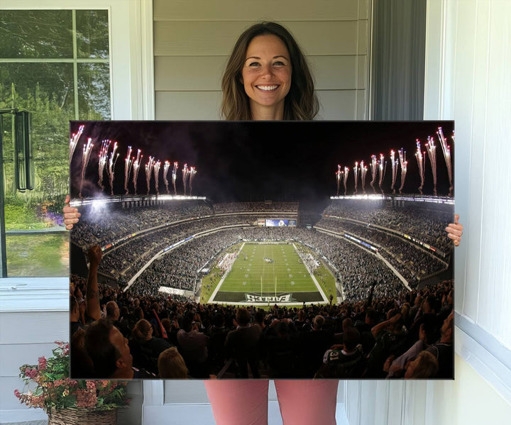 Eagles Field Stadium Wall Art - Philadelphia Eagles Football Team Print - Philadelphia Lincoln Financial Field Stadium Wall Art Canvas Print