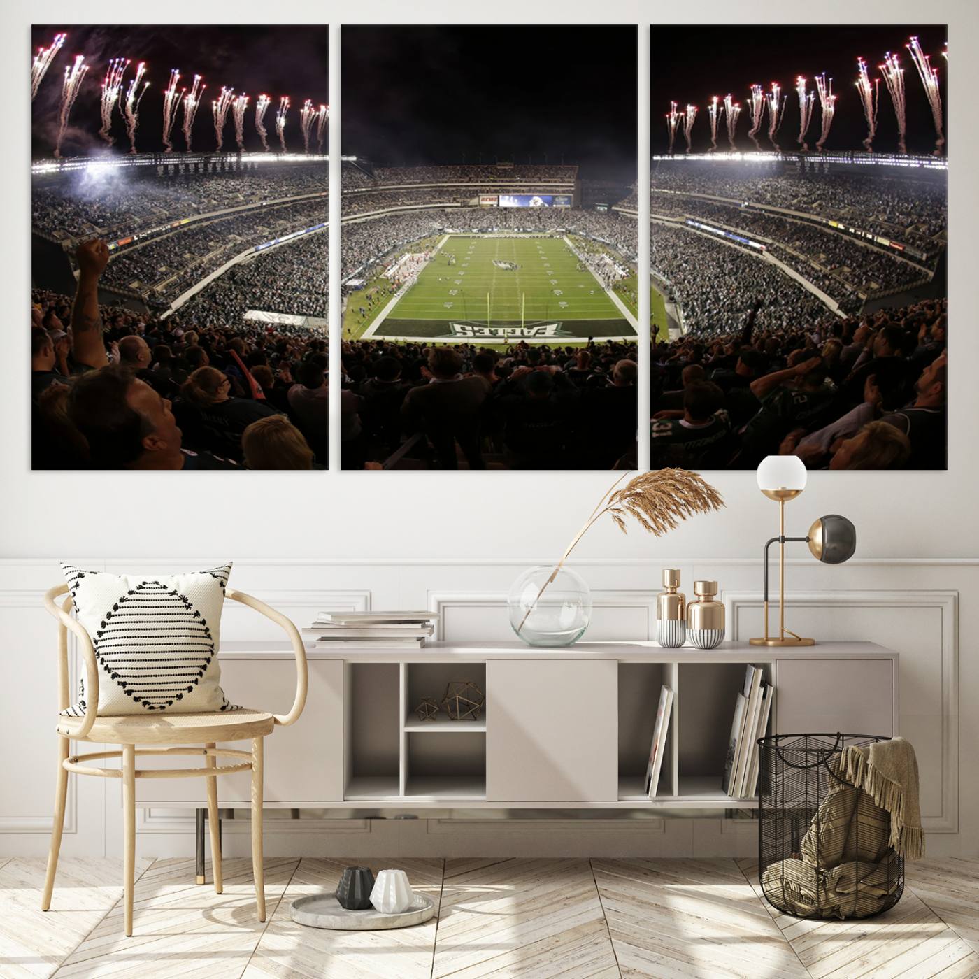 Eagles Field Stadium Wall Art - Philadelphia Eagles Football Team Print - Philadelphia Lincoln Financial Field Stadium Wall Art Canvas Print