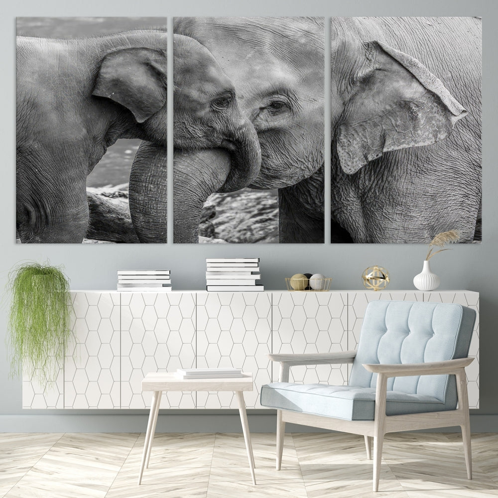 Edit-Images-Elephant Family Wall Art Canvas Print