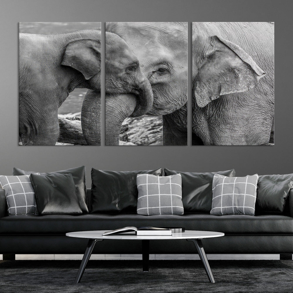 Edit-Images-Elephant Family Wall Art Canvas Print