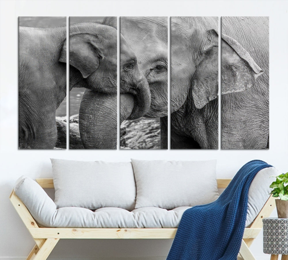 Edit-Images-Elephant Family Wall Art Canvas Print