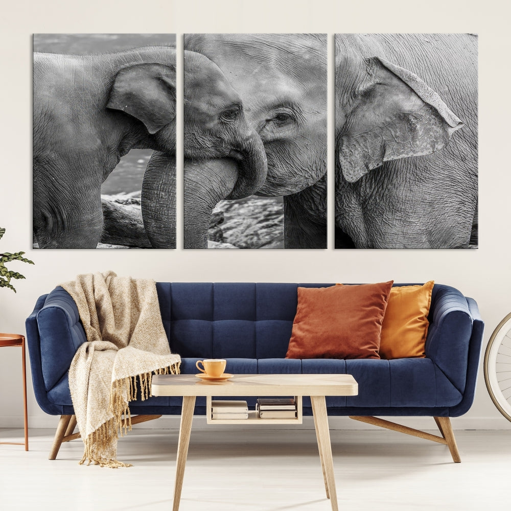 Edit-Images-Elephant Family Wall Art Canvas Print