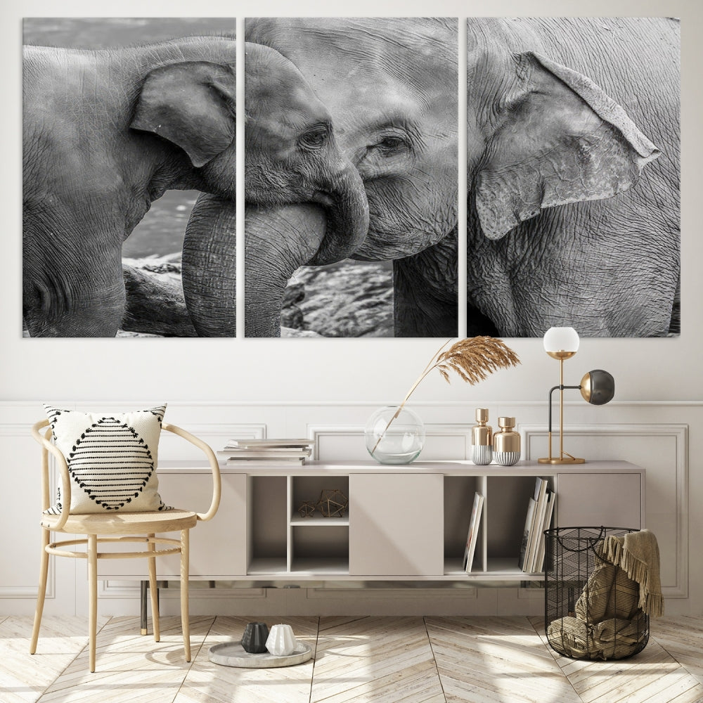 Edit-Images-Elephant Family Wall Art Canvas Print