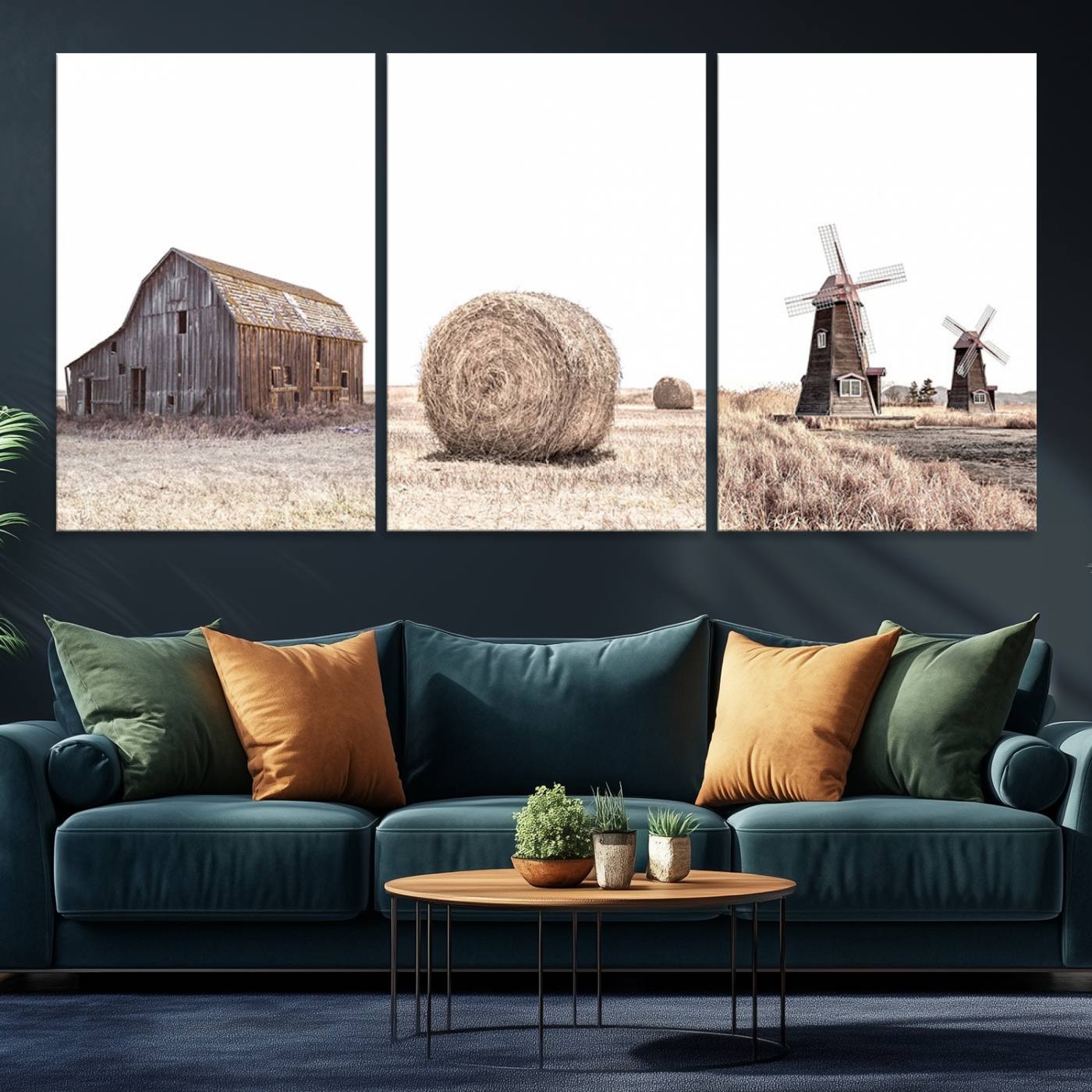 94971-MGV-CV-36X24-Farm Prints Set, Set of 3 Farmhouse Wall Art, Country House Decor, Barn Print, Wheat Print, Farmhouse Wall Art, Gallery Wall Art, Farm Print