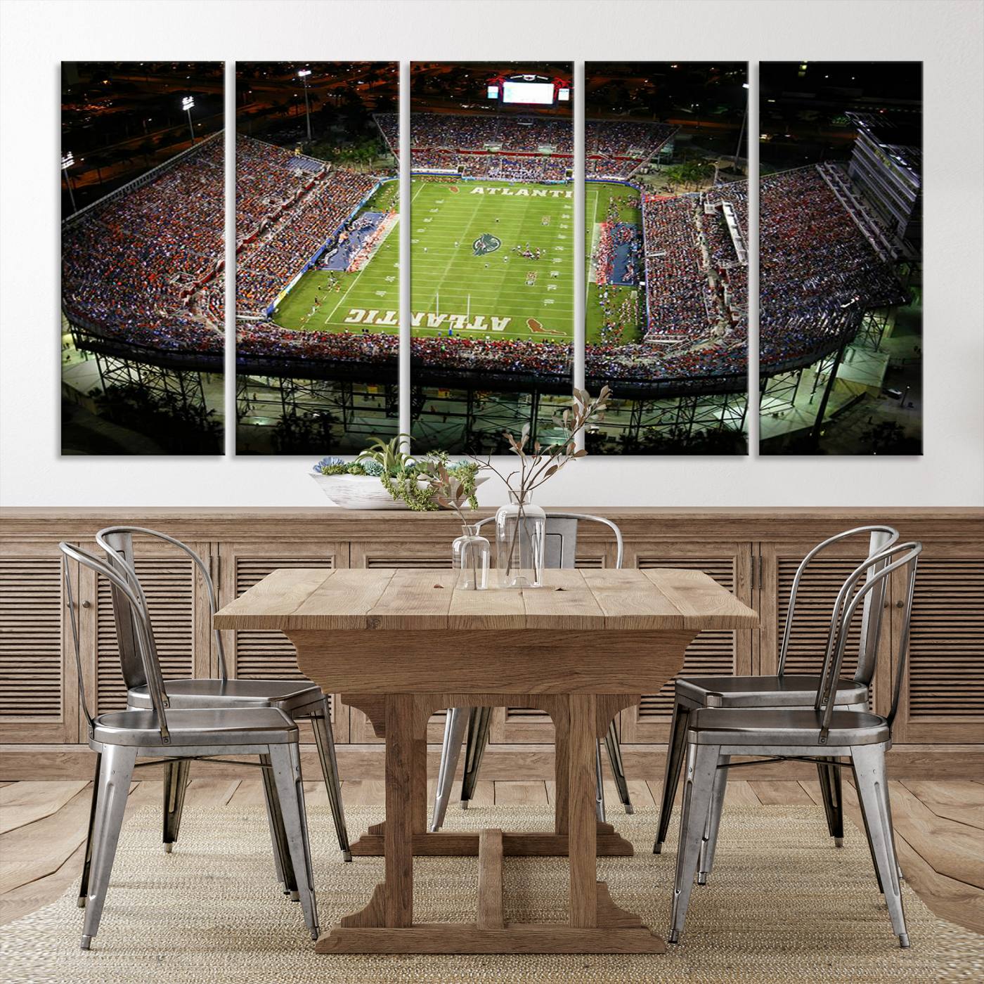 72354-MGV-CV-36X24-Florida Atlantic University Owls Football Team Print - Boca Raton FAU Stadium Wall Art Canvas Print