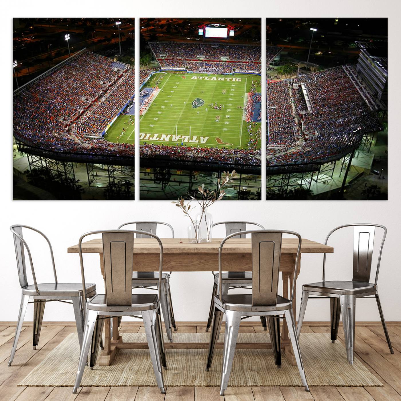 72354-MGV-CV-36X24-Florida Atlantic University Owls Football Team Print - Boca Raton FAU Stadium Wall Art Canvas Print