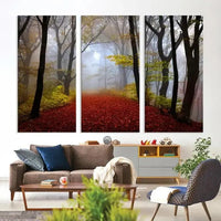 Foggy Forest Wall Art Landscape Canvas Print