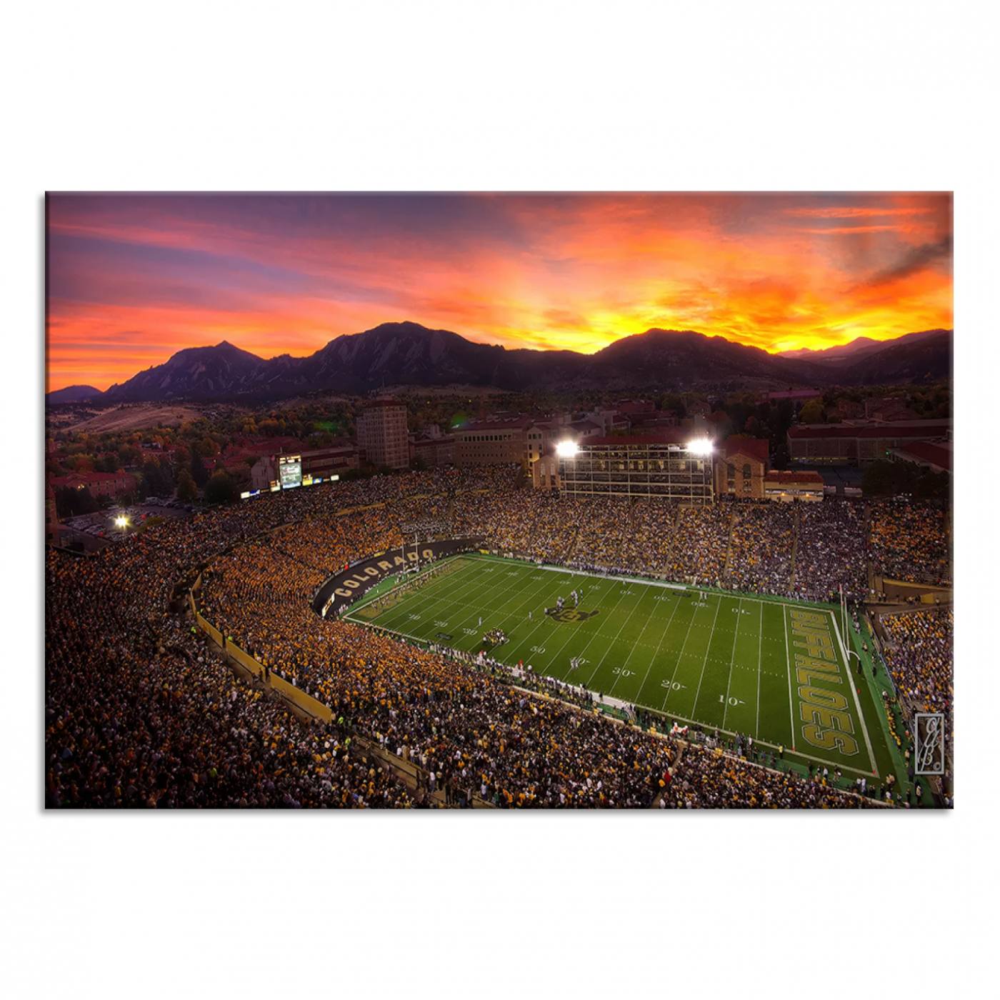 Folsom Field - University of Colorado Buffaloes Football Stadium, Colorado Buffaloes Wall Art Canvas Print