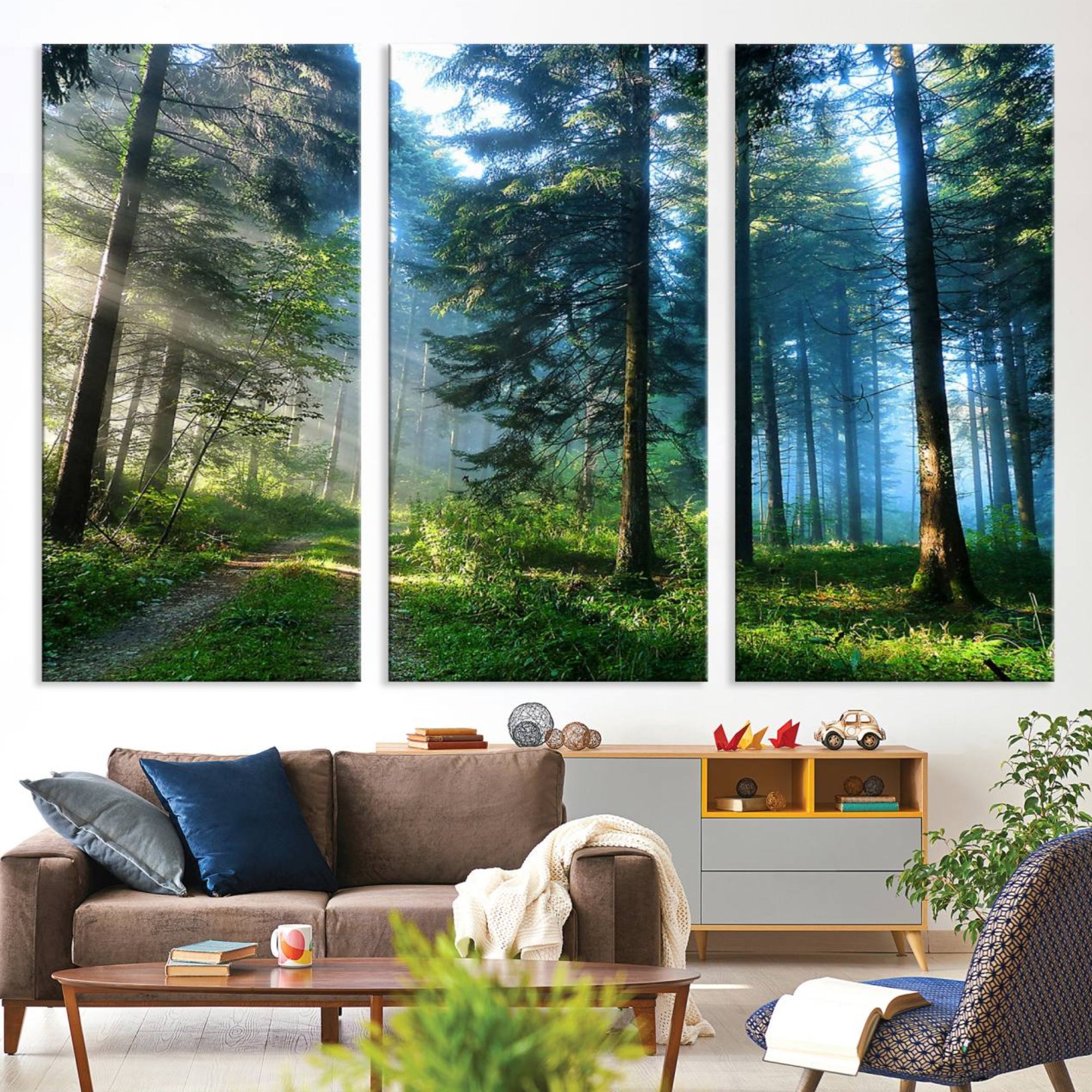 24634-MGV-CV-36X24-Forest Sun Shine Wall Art Canvas Print