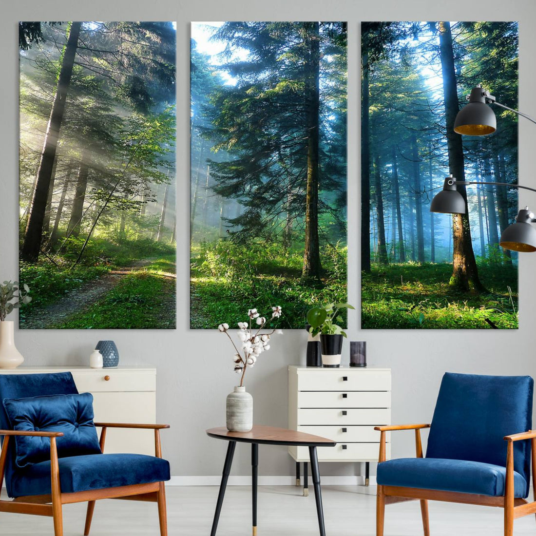 Forest Sun Shine Wall Art Canvas Print