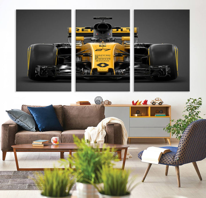 Formula 1 Car Canvas Wall Art Print F1 Renault Car Canvas Print
