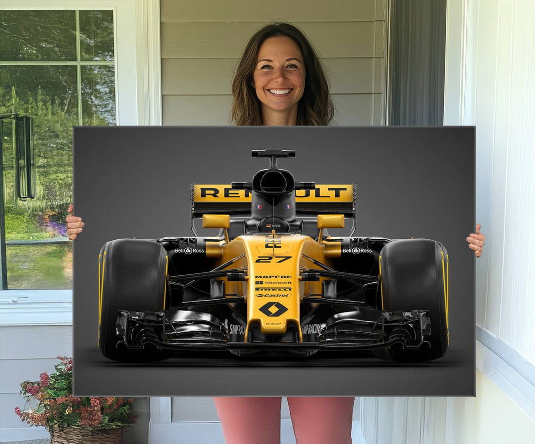 Formula 1 Car Canvas Wall Art Print F1 Renault Car Canvas Print