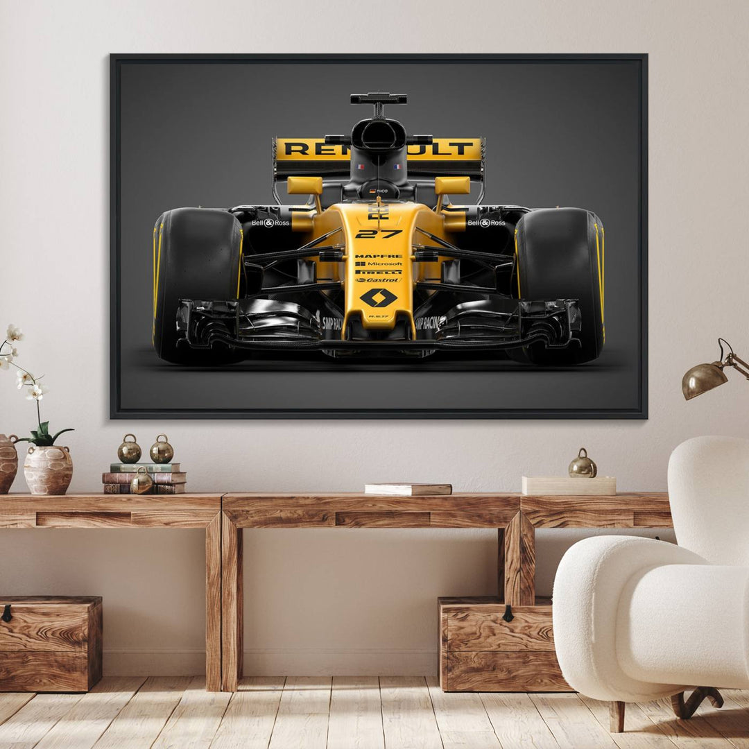 62882-MGV-FC-36X24_Black-Formula 1 Car Canvas Wall Art Print F1 Renault Car Canvas Print