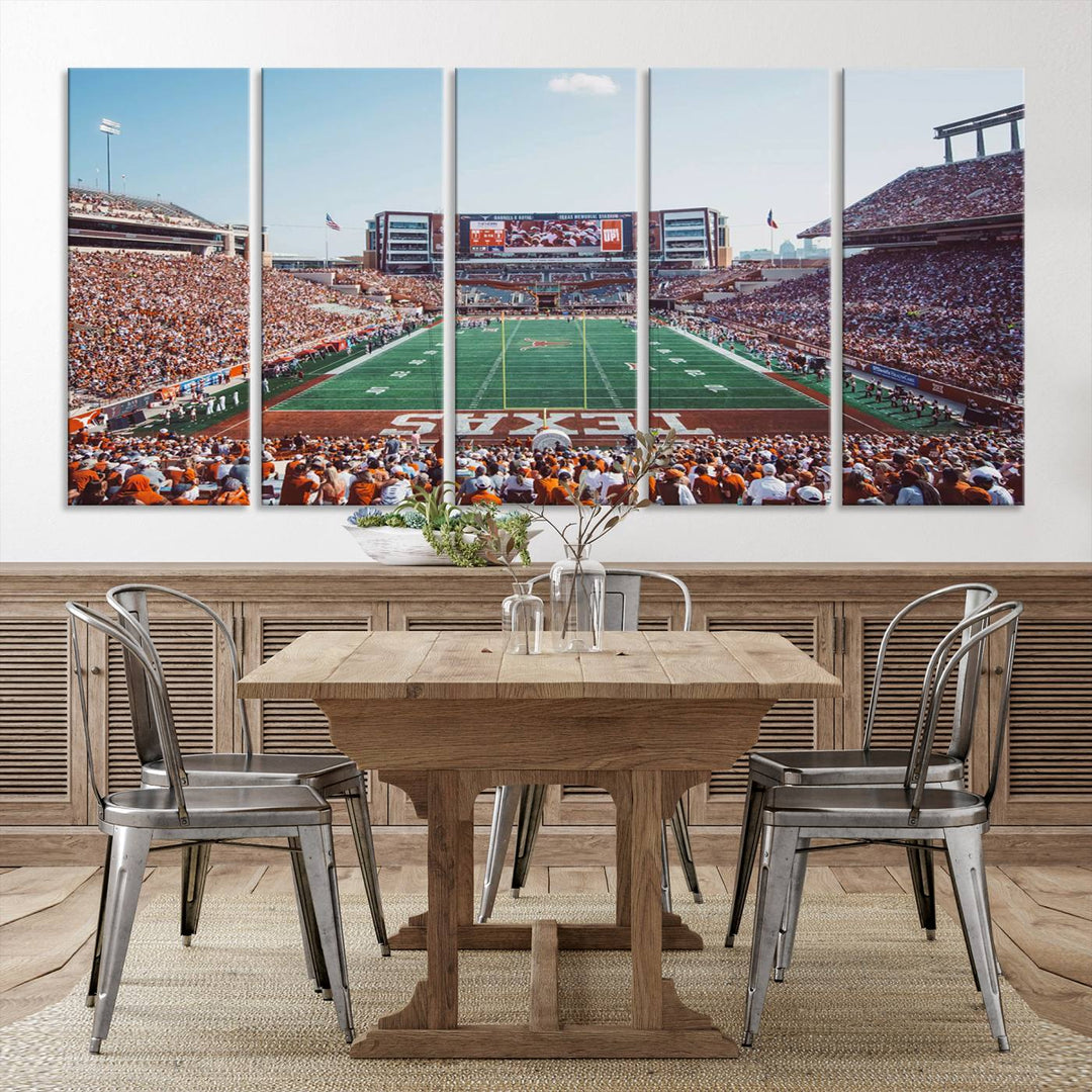 14826-MGV-CV-36X24-Framed Texas Memorial Stadium Canvas, University of Texas Longhorns Football Team Print - Austin Darrell K Royal-Texas Memorial Stadium at