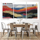 14839-MGV-CV-36X24-Framed Yayoi Kusama 1986 Wall Art Print – Japanese Wall Art Print, Wabi Sabi Yayoi Kusama Print - Vibrant Abstract Landscape Canvas Print