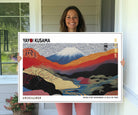 14839-MGV-CV-36X24-Framed Yayoi Kusama 1986 Wall Art Print – Japanese Wall Art Print, Wabi Sabi Yayoi Kusama Print - Vibrant Abstract Landscape Canvas Print