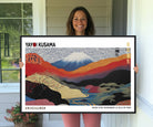 14839-MGV-CV-36X24-Framed Yayoi Kusama 1986 Wall Art Print – Japanese Wall Art Print, Wabi Sabi Yayoi Kusama Print - Vibrant Abstract Landscape Canvas Print