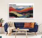 14839-MGV-CV-36X24-Framed Yayoi Kusama 1986 Wall Art Print – Japanese Wall Art Print, Wabi Sabi Yayoi Kusama Print - Vibrant Abstract Landscape Canvas Print