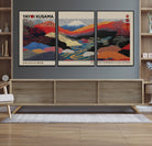 27188-MGV-CV-36X24-Framed Yayoi Kusama 1986 Wall Art Print – Japanese Wall Art Print, Wabi Sabi Yayoi Kusama Print - Vibrant Abstract Landscape Canvas Print