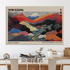 27188-MGV-CV-36X24-Framed Yayoi Kusama 1986 Wall Art Print – Japanese Wall Art Print, Wabi Sabi Yayoi Kusama Print - Vibrant Abstract Landscape Canvas Print