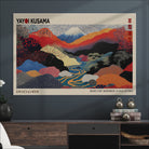 27188-MGV-CV-36X24-Framed Yayoi Kusama 1986 Wall Art Print – Japanese Wall Art Print, Wabi Sabi Yayoi Kusama Print - Vibrant Abstract Landscape Canvas Print