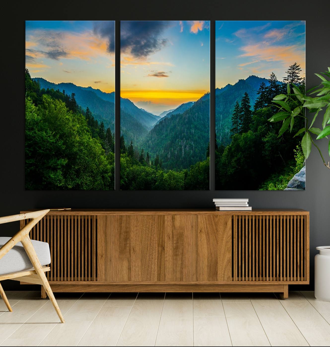 94536-MGV-CV-36X24-Glamorous Landscape Canvas Wall Art, Forest Canvas Print Home Decor