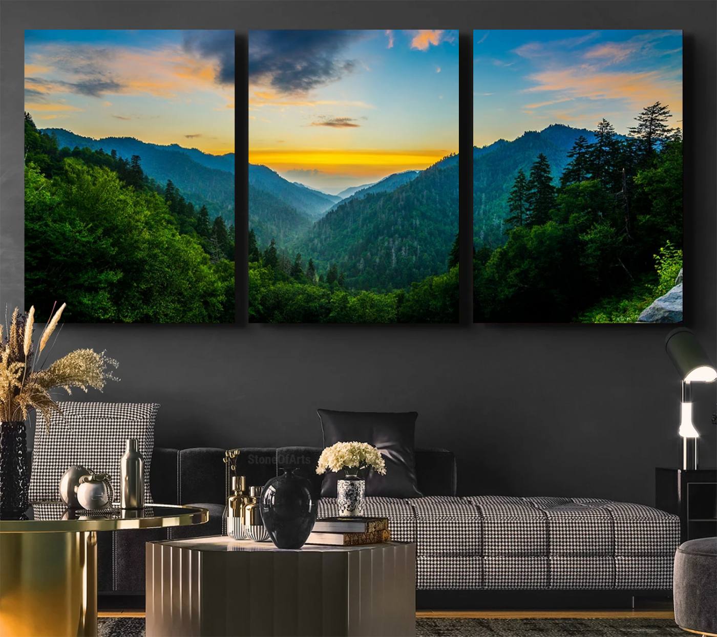 94536-MGV-CV-36X24-Glamorous Landscape Canvas Wall Art, Forest Canvas Print Home Decor