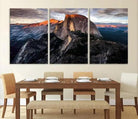 Edit-Images-Half Dome Wall Art Print - Yosemite Majestic Triptych Landscape Print – National Park Nature Decor for Living Room or Office – Ready to Hang