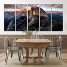 Edit-Images-Half Dome Wall Art Print - Yosemite Majestic Triptych Landscape Print – National Park Nature Decor for Living Room or Office – Ready to Hang