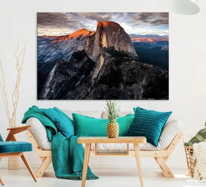 Half Dome Wall Art Print - Yosemite Majestic Triptych Landscape Print – National Park Nature Decor for Living Room or Office – Ready to Hang