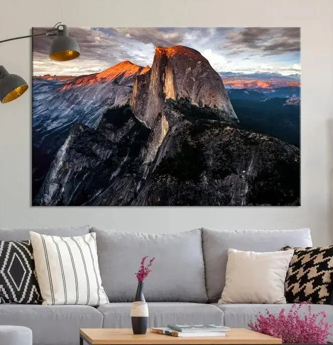 Half Dome Wall Art Print - Yosemite Majestic Triptych Landscape Print – National Park Nature Decor for Living Room or Office – Ready to Hang